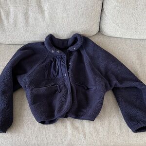 Navy Free people movement fuzzy jacket size small
